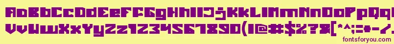 EnormousBold Font – Purple Fonts on Yellow Background