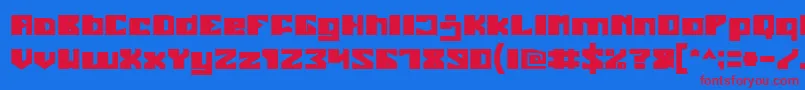 EnormousBold Font – Red Fonts on Blue Background