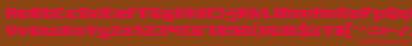 フォントEnormousBold – 赤い文字が茶色の背景にあります。