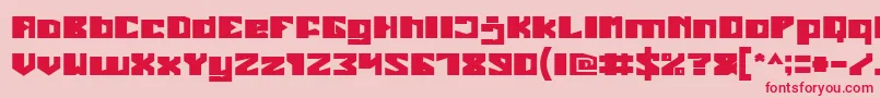 EnormousBold Font – Red Fonts on Pink Background