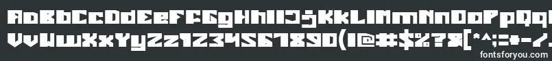 Шрифт EnormousBold – белые шрифты на чёрном фоне