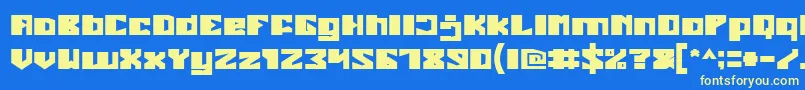 EnormousBold Font – Yellow Fonts on Blue Background