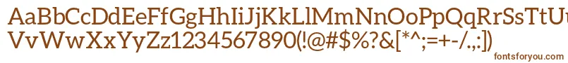 AleoRegular-fontti – ruskeat fontit valkoisella taustalla