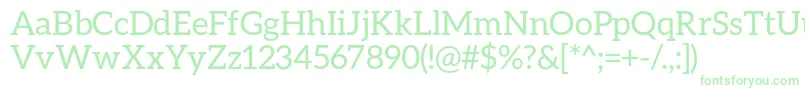 AleoRegular-fontti – vihreät fontit valkoisella taustalla
