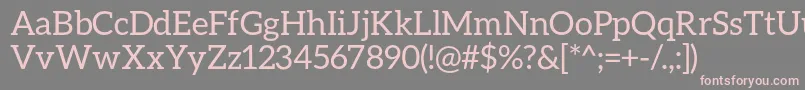 Шрифт AleoRegular – розовые шрифты на сером фоне