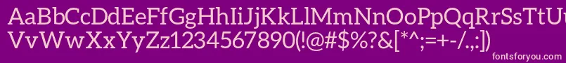 AleoRegular Font – Pink Fonts on Purple Background