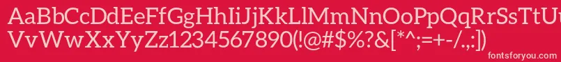 AleoRegular Font – Pink Fonts on Red Background