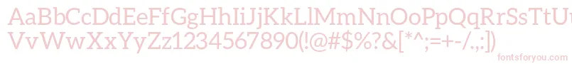 AleoRegular-fontti – vaaleanpunaiset fontit valkoisella taustalla