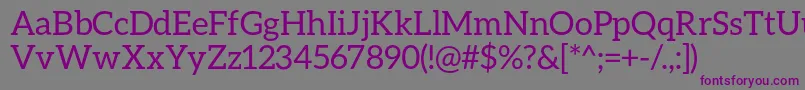Шрифт AleoRegular – фиолетовые шрифты на сером фоне