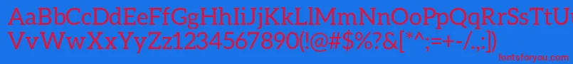 AleoRegular Font – Red Fonts on Blue Background