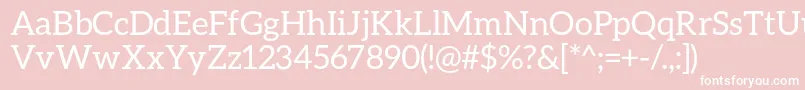 Шрифт AleoRegular – белые шрифты на розовом фоне