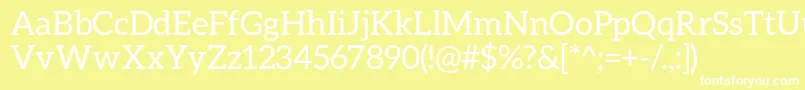 AleoRegular Font – White Fonts on Yellow Background