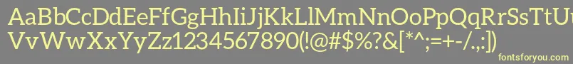 AleoRegular-fontti – keltaiset fontit harmaalla taustalla