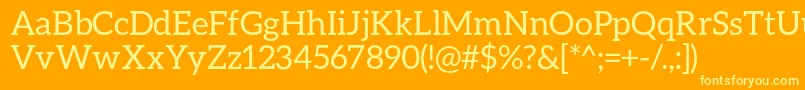 AleoRegular Font – Yellow Fonts on Orange Background