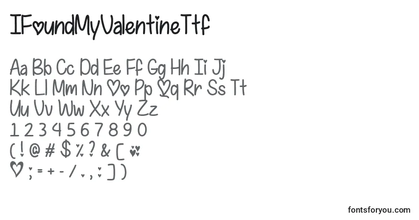 IFoundMyValentineTtf Font – alphabet, numbers, special characters