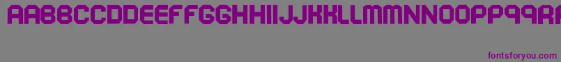 フォントSoekarnoHatta – 紫色のフォント、灰色の背景