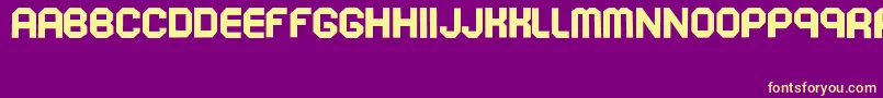 SoekarnoHatta Font – Yellow Fonts on Purple Background