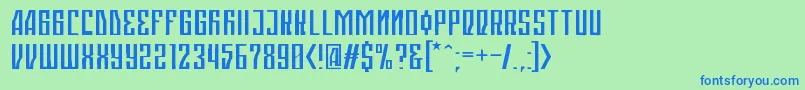 Ranyeski Font – Blue Fonts on Green Background