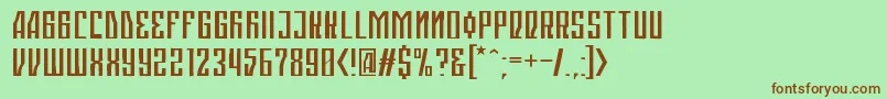 Ranyeski Font – Brown Fonts on Green Background