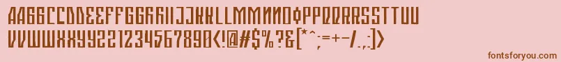 Ranyeski-Schriftart – Braune Schriften auf rosa Hintergrund