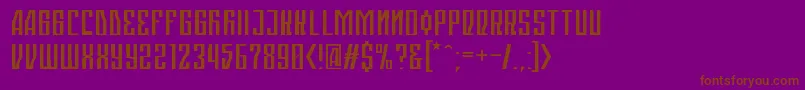 Ranyeski-fontti – ruskeat fontit violetilla taustalla