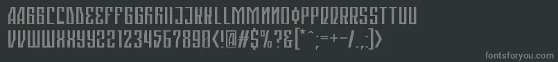 Ranyeski Font – Gray Fonts on Black Background