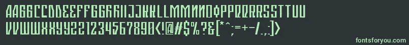 Ranyeski Font – Green Fonts on Black Background