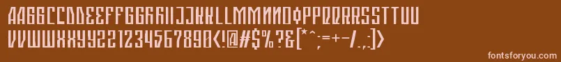 Шрифт Ranyeski – розовые шрифты на коричневом фоне