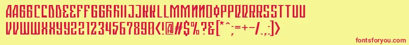 Ranyeski Font – Red Fonts on Yellow Background