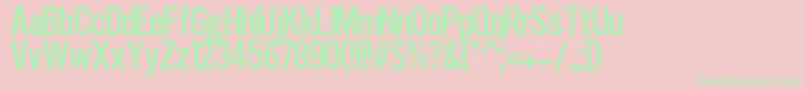 SoloEnCines Font – Green Fonts on Pink Background