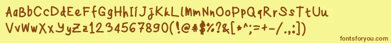 Anne Font – Brown Fonts on Yellow Background