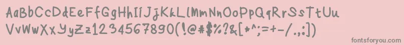 fuente Anne – Fuentes Grises Sobre Fondo Rosa