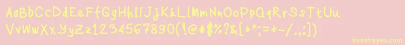 Anne Font – Yellow Fonts on Pink Background