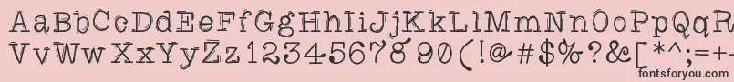 Caretodance Font – Black Fonts on Pink Background