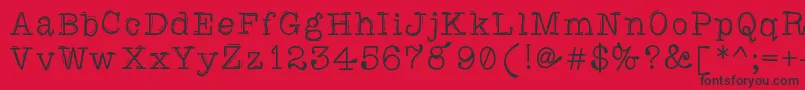 Caretodance Font – Black Fonts on Red Background