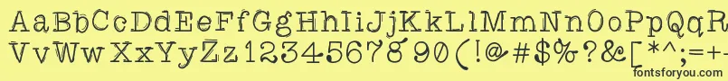 Caretodance Font – Black Fonts on Yellow Background