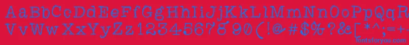 Caretodance Font – Blue Fonts on Red Background