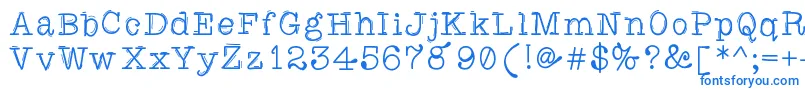 Caretodance Font – Blue Fonts on White Background