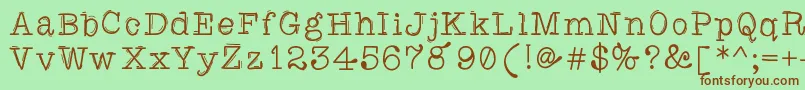Caretodance Font – Brown Fonts on Green Background