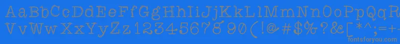 Caretodance Font – Gray Fonts on Blue Background
