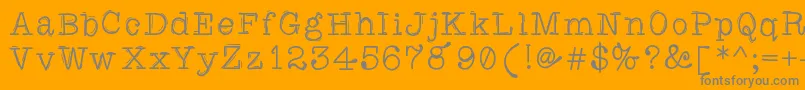 Caretodance Font – Gray Fonts on Orange Background