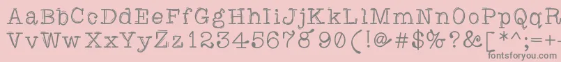 Caretodance Font – Gray Fonts on Pink Background