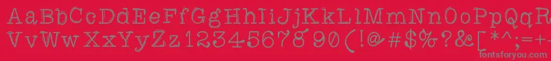 Caretodance Font – Gray Fonts on Red Background