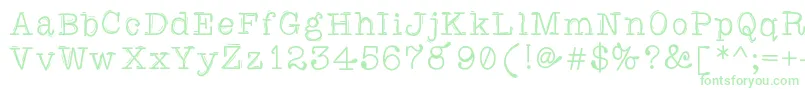Caretodance Font – Green Fonts on White Background