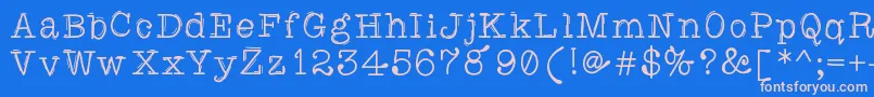 Caretodance Font – Pink Fonts on Blue Background