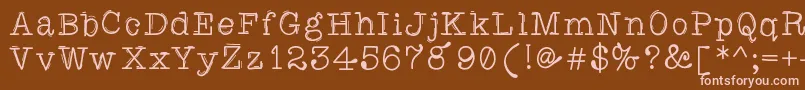 Caretodance Font – Pink Fonts on Brown Background