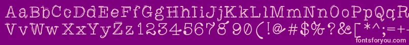 Caretodance Font – Pink Fonts on Purple Background