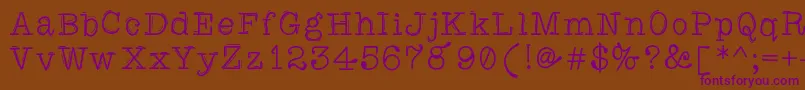 Caretodance Font – Purple Fonts on Brown Background