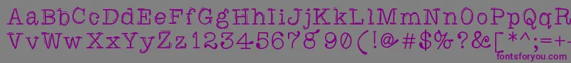 Caretodance Font – Purple Fonts on Gray Background