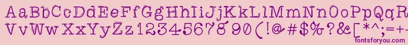 Caretodance Font – Purple Fonts on Pink Background